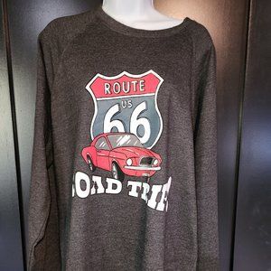 Lularoe Route 66 Road Trip Logan Sweatshirt Sz XL NWT`